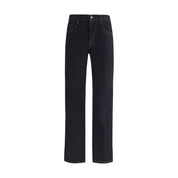 7FOR Blue Cotton Straight-Leg Jeans
