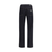 7FOR Blue Cotton Straight-Leg Jeans
