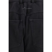 MM6 Black Cotton Athletic Pants