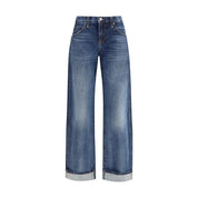 Khaite Blue Cotton Jeans Denim