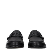 Valentino Garavani Black Leather Slip-On Loafers