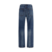 Khaite Blue Cotton High-Waisted Jean