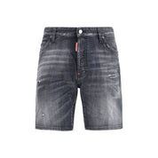 Dsquared² Black Cotton Bermuda Shorts