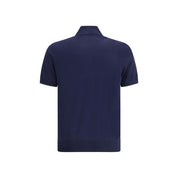 Brunello Cucinelli Blue Cotton Polo Shirt