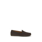Tod's Brown Calf Leather Bos Taurus Slip-On Loafers