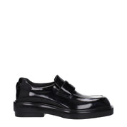 Prada Black Leather Slip-On Loafers
