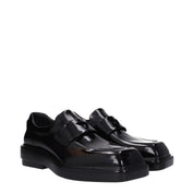 Prada Black Leather Slip-On Loafers
