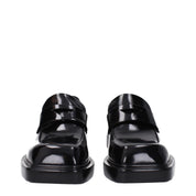 Prada Black Leather Slip-On Loafers