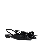 Prada Black Leather Flat Sandals