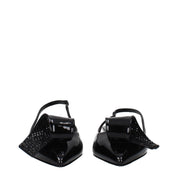 Prada Black Leather Flat Sandals