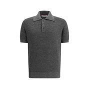Brunello Cucinelli Gray Cotton Polo Shirt