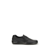 Prada Black Calf Leather Bos Taurus Slip-On Loafers
