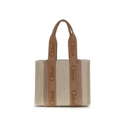 Chloé Beige Linen Shoulder Bag