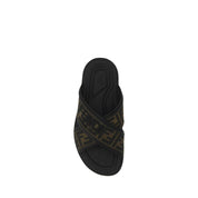 Fendi Black Rubber Slippers