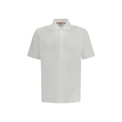 Thom Browne White Cotton Polo Shirt