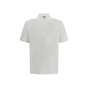 Thom Browne White Cotton Polo Shirt