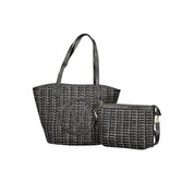 Mario Valentino "Black Polyurethane Women Bucket Bag"