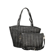 Mario Valentino "Black Polyurethane Women Bucket Bag"