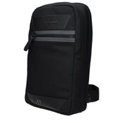 Piquadro Black Fabric Crossbody Bag