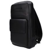 Piquadro Black Leather Backpack