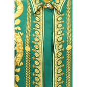Versace Bicolor Silk Pattern Shirt
