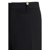 Versace Black Fleece Wool Dress Pants