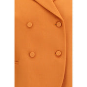Fendi Orange Fleece Wool Coat