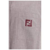 Fendi Bordeaux Cotton Shirt