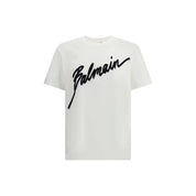Balmain White Cotton T-Shirt