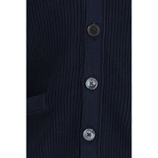 Thom Browne Blue Cotton Cardigan