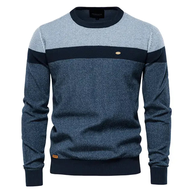 Men's Long Sleeve Sweater: Cotton Cloud