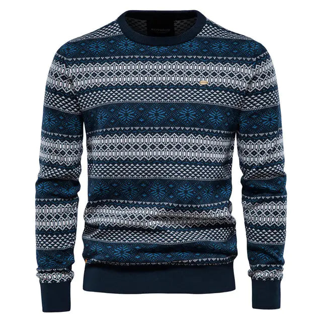 Men's Long Sleeve Sweater: Cotton Cloud