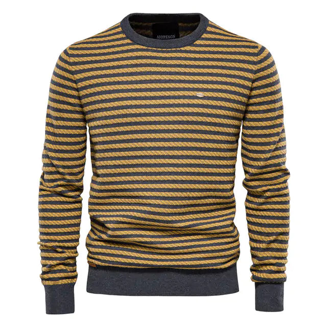 Men's Long Sleeve Sweater: Cotton Cloud