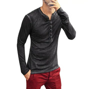 Men's V-Neck Long Sleeve Shirt