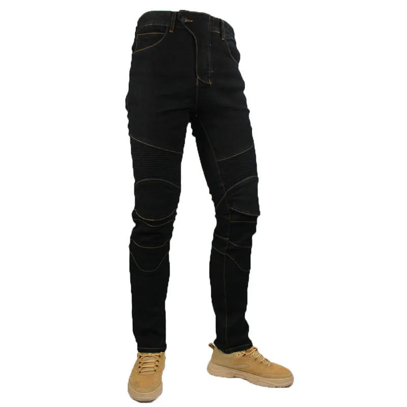 Flexible & Thick Motorcycle Rider/Racing Denim Jeans