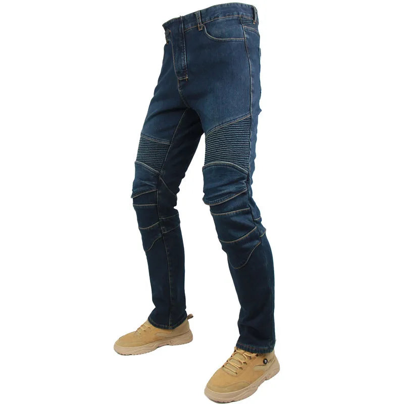 Flexible & Thick Motorcycle Rider/Racing Denim Jeans