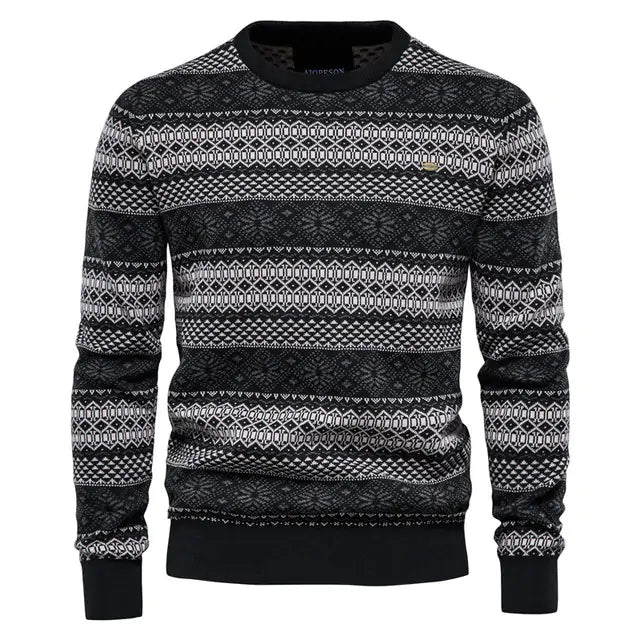 Men's Long Sleeve Sweater: Cotton Cloud