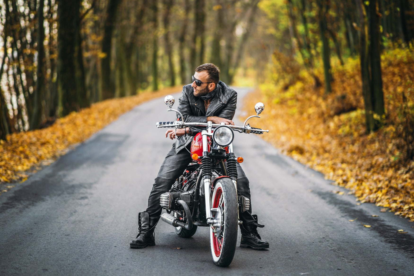 Man on motorcycle