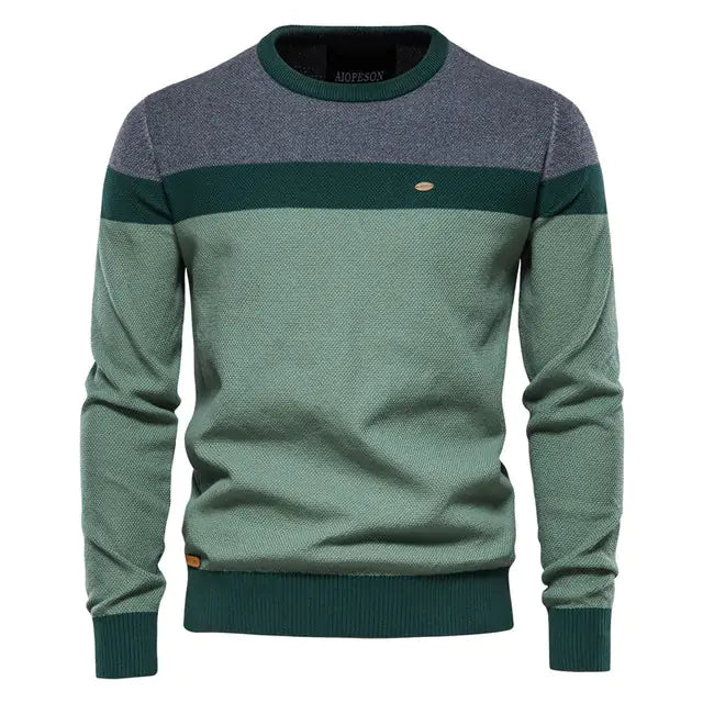 Men's Long Sleeve Sweater: Cotton Cloud