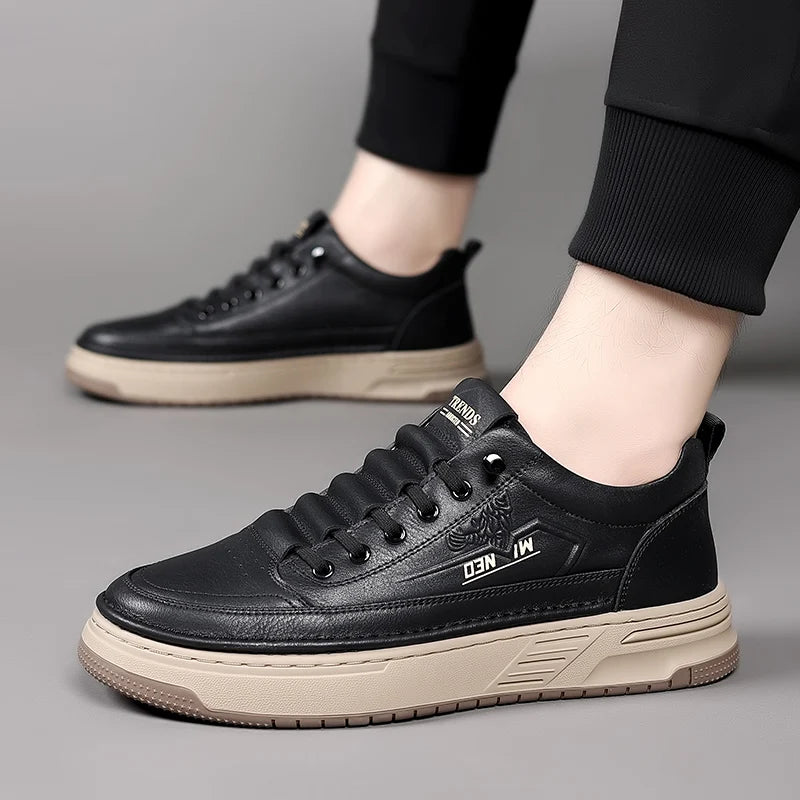 Fashion Outdoor Men Casual Shoes Brand Mens Leather Shoes New Casual Sneakers Men Sneakers Genuine Leather Loafers Oxfords Shoes