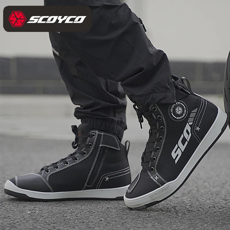 SCOYCO Wear Resistant Motorcycle Riding Boots