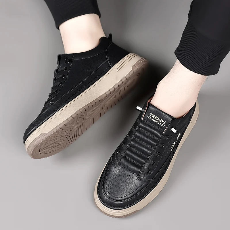 Fashion Outdoor Men Casual Shoes Brand Mens Leather Shoes New Casual Sneakers Men Sneakers Genuine Leather Loafers Oxfords Shoes