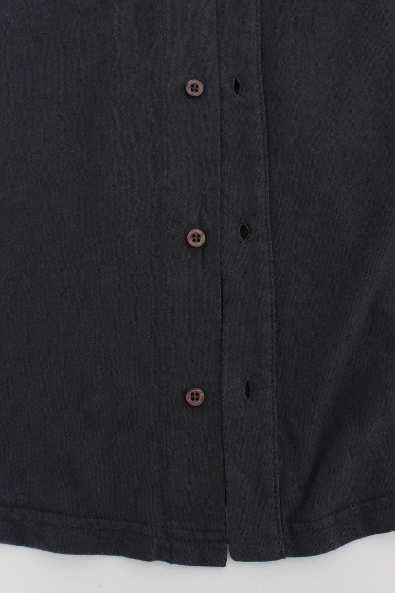 Alpha Massimo Rebecchi Casual Shirts IT58 | XXL Alpha Massimo Rebecchi Sleek Gray Casual Cotton Shirt
