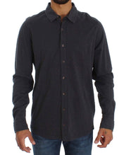 Alpha Massimo Rebecchi Casual Shirts IT58 | XXL Alpha Massimo Rebecchi Sleek Gray Casual Cotton Shirt