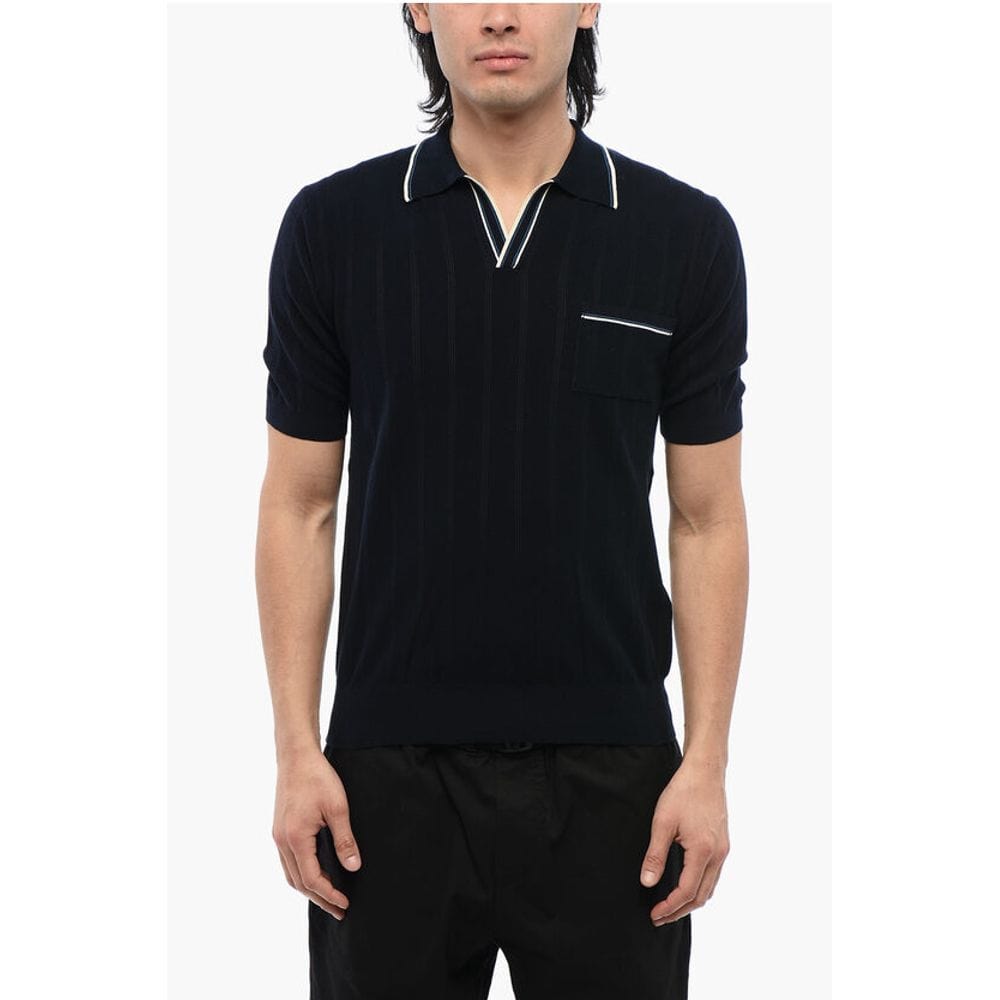 Altea Altea Cotton Short Sleeved Polo With Contrasting Edges