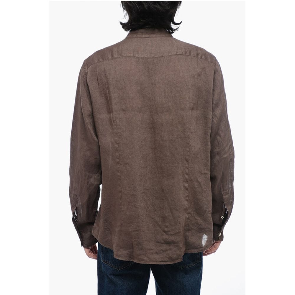 Altea Linen Shirts 3XL Altea Mandarin Collar Pure Linen Shirt