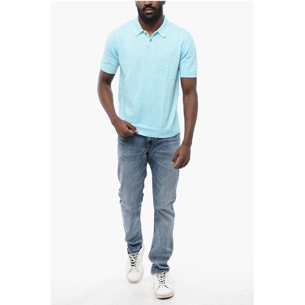 Altea Altea Melange Cotton Knit Polo