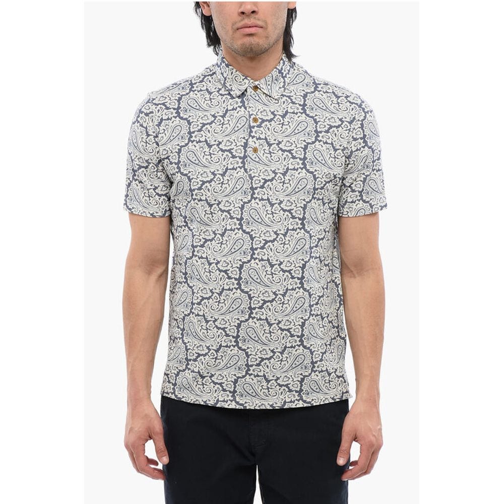 Altea Altea Short Sleeved Polo With Paisley Motif