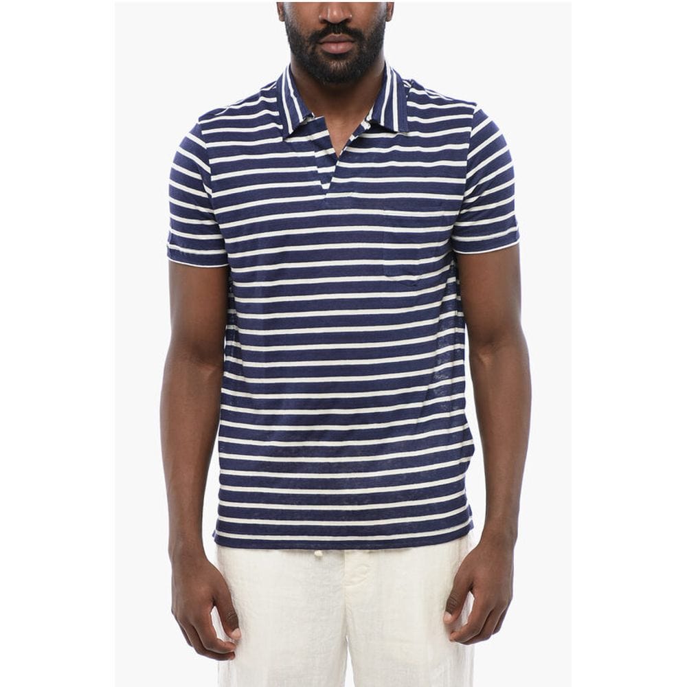 Altea Altea Striped Linen Polo