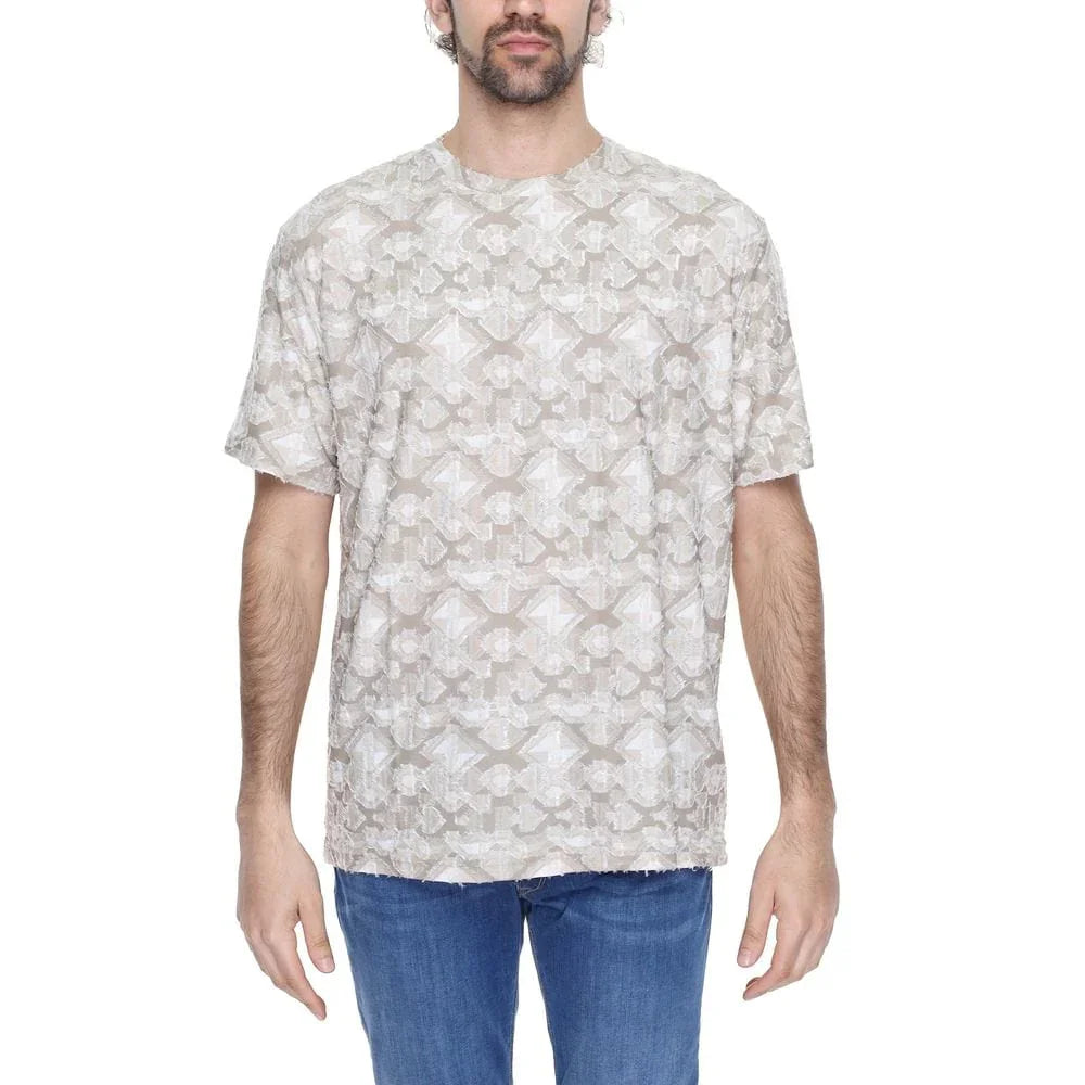 Antony Morato T-Shirts IT54 | XXL Antony Morato Beige Polyester T-Shirt